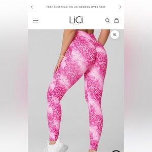 LICI FIT brand: High waisted scrunch leggings